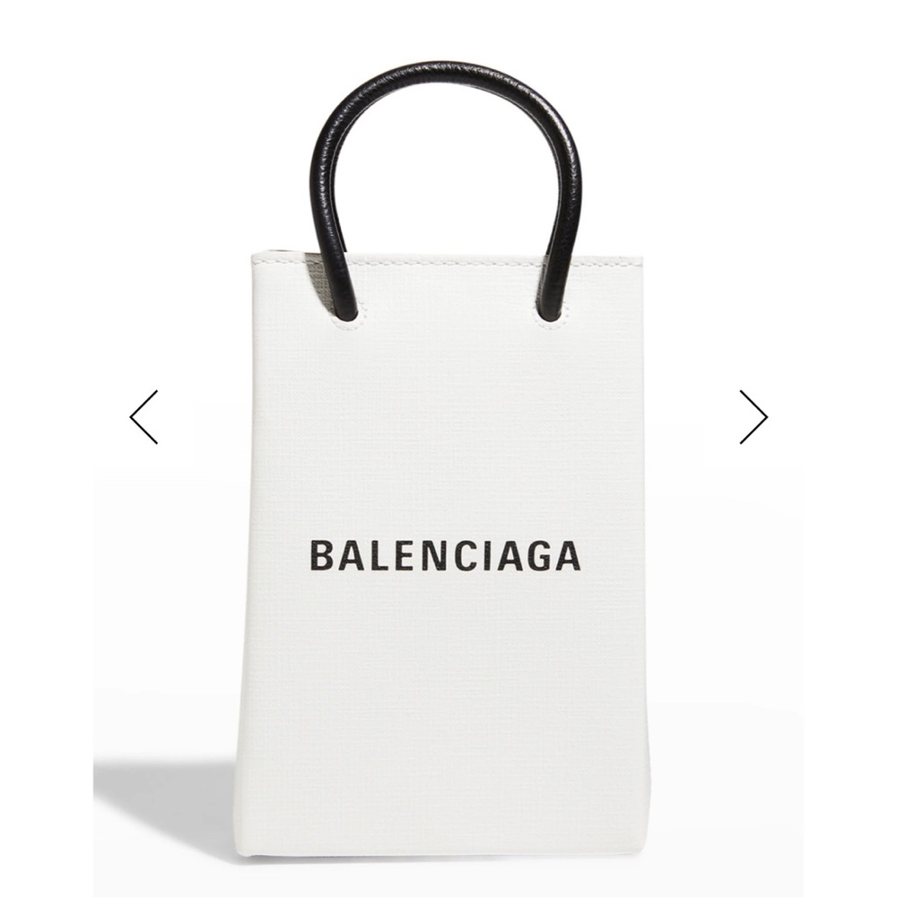 Balenciaga Mini Shopping Bag Tote in White